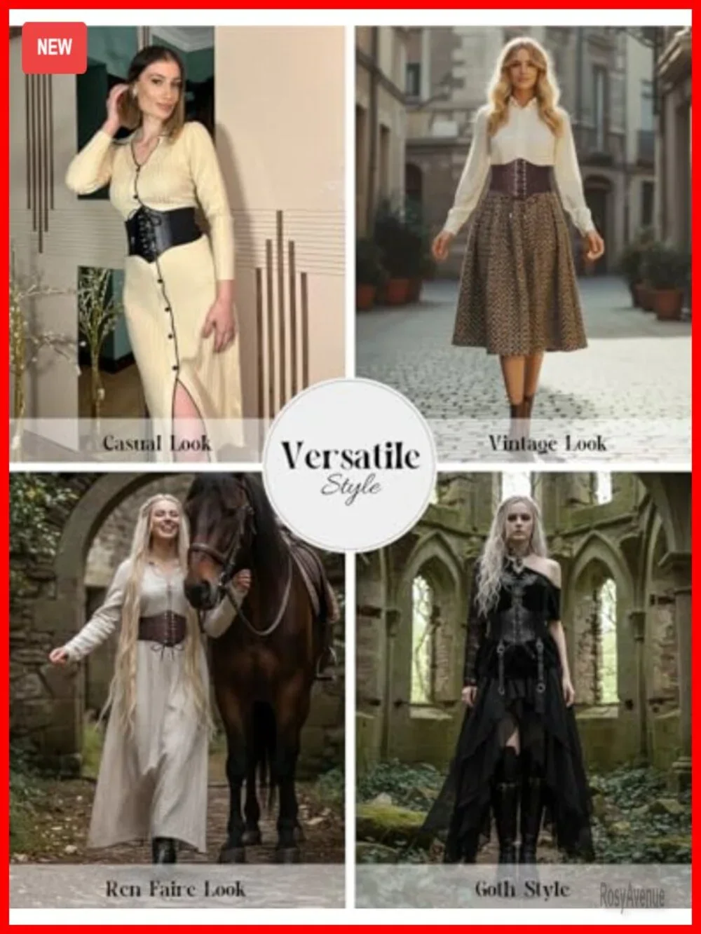 PU Leather Lace Up Cinch Waist Belt Corset Style Tie